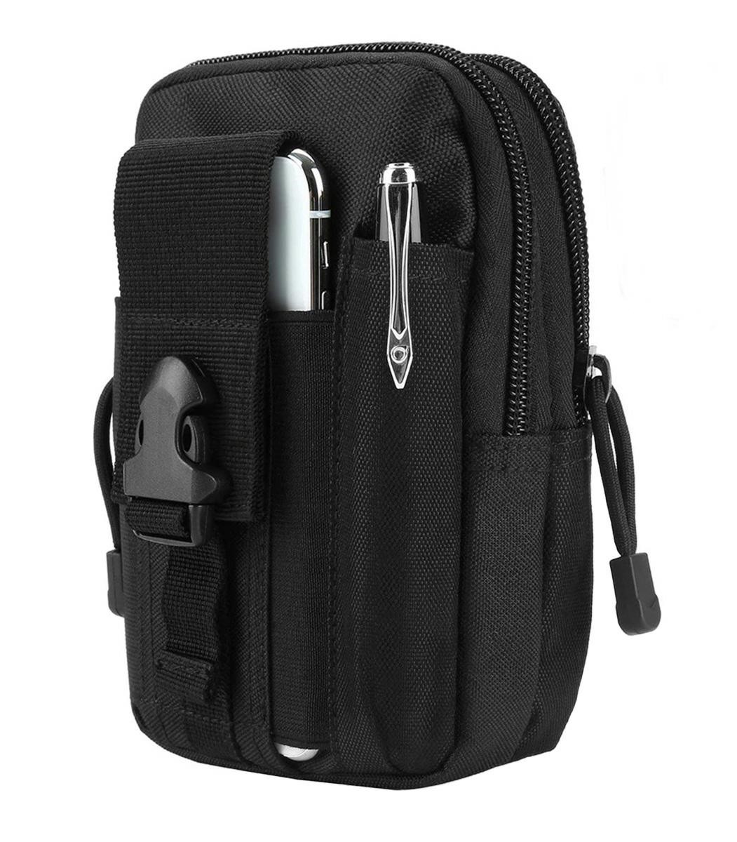 Geanta impermeabila prindere pantaloni, 2 compartimente, fermoar inchidere, 16 x 10 x 6cm, negru - imagine 9